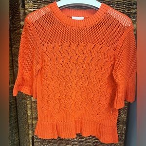 See By Chloe-Happy Orange,Womens‎ Sweater, Size:XL, Pre-Owned, Runs small/Petite